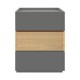 Κομοδίνο Sonlen pakoworld mdf σε sonoma-ανθρακί απόχρωση 60x40x66εκ Κομοδίνο Sonlen pakoworld mdf σε sonoma-ανθρακί απόχρωση 60x40x66εκ