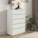Συρταριέρα Kuanger pakoworld mdf σε λευκή απόχρωση 80x40x109εκ Συρταριέρα Kuanger pakoworld mdf σε λευκή απόχρωση 80x40x109εκ