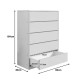 Συρταριέρα Kuanger pakoworld mdf σε λευκή απόχρωση 80x40x109εκ Συρταριέρα Kuanger pakoworld mdf σε λευκή απόχρωση 80x40x109εκ