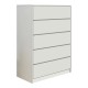 Συρταριέρα Kuanger pakoworld mdf σε λευκή απόχρωση 80x40x109εκ Συρταριέρα Kuanger pakoworld mdf σε λευκή απόχρωση 80x40x109εκ