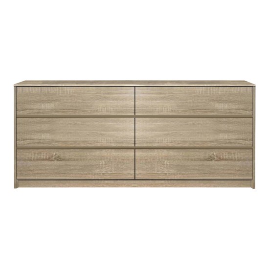 Συρταριέρα Kuanger pakoworld mdf σε φυσική απόχρωση 120x40x70εκ