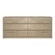 Συρταριέρα Kuanger pakoworld mdf σε φυσική απόχρωση 120x40x70εκ