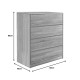 Συρταριέρα Kuanger pakoworld mdf σε φυσική απόχρωση 80x40x89εκ