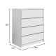 Συρταριέρα Kuanger pakoworld mdf σε λευκή απόχρωση 80x40x89εκ Συρταριέρα Kuanger pakoworld mdf σε λευκή απόχρωση 80x40x89εκ