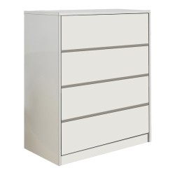 Συρταριέρα Kuanger pakoworld mdf σε λευκή απόχρωση 80x40x89εκ