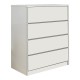 Συρταριέρα Kuanger pakoworld mdf σε λευκή απόχρωση 80x40x89εκ Συρταριέρα Kuanger pakoworld mdf σε λευκή απόχρωση 80x40x89εκ