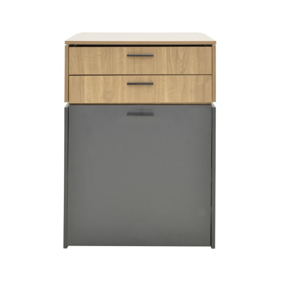 Τουαλέτα κρεβατοκάμαρας Sonlen pakoworld ανθρακί-sonoma 60x45x130εκ