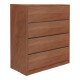 Συρταριέρα Kuanger pakoworld mdf σε καρυδί απόχρωση 80x40x89εκ