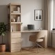 Γραφείο με βιβλιοθήκη Cliner pakoworld sonoma 140x50x180εκ