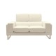 Καναπές Shea pakoworld 2θέσιος PU ivory-inox 158x80x87εκ Καναπές Shea pakoworld 2θέσιος PU ivory-inox 158x80x87εκ