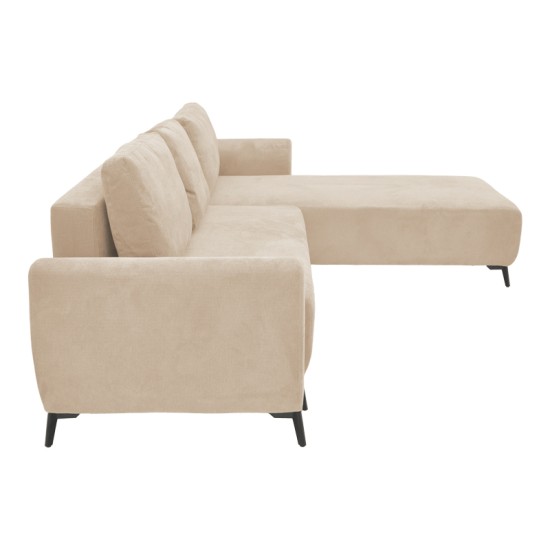 Kαναπές κρεβάτι τριθέσιος αναστρέψιμος Settee pakoworld ύφασμα με αποθηκευτικό χώρο σε μπεζ απόχρωση 286x204x93εκ Kαναπές κρεβάτι τριθέσιος αναστρέψιμος Settee pakoworld ύφασμα με αποθηκευτικό χώρο σε μπεζ απόχρωση 286x204x93εκ