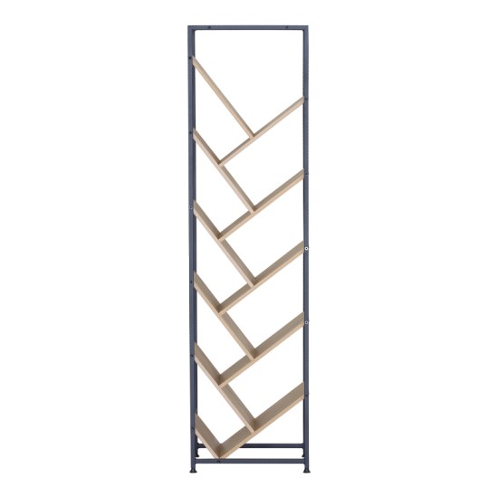 Βιβλιοθήκη Orunta pakoworld oak- μαύρο μέταλλο 40x26.5x150εκ Βιβλιοθήκη Orunta pakoworld oak- μαύρο μέταλλο 40x26.5x150εκ