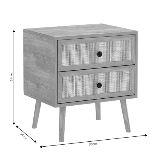 Κομοδίνο Oslo pakoworld sonoma 50x39x55εκ Κομοδίνο Oslo pakoworld sonoma 50x39x55εκ