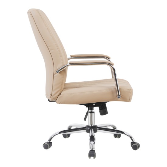 Καρέκλα γραφείου διευθυντή Mido pakoworld pu cappuccino 58x71x100-106εκ Καρέκλα γραφείου διευθυντή Mido pakoworld pu cappuccino 58x71x100-106εκ
