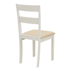 Καρέκλα Dallan pakoworld rubberwood λευκό 40x47.5x89εκ Καρέκλα Dallan pakoworld rubberwood λευκό 40x47.5x89εκ
