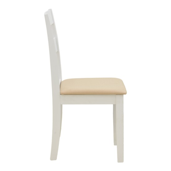Καρέκλα Dallan pakoworld rubberwood λευκό 40x47.5x89εκ Καρέκλα Dallan pakoworld rubberwood λευκό 40x47.5x89εκ
