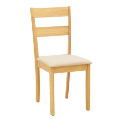 Καρέκλα Dallan pakoworld rubberwood σε φυσική απόχρωση 40x47.5x89εκ