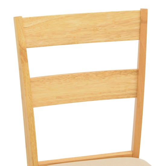 Καρέκλα Dallan pakoworld rubberwood σε φυσική απόχρωση 40x47.5x89εκ Καρέκλα Dallan pakoworld rubberwood σε φυσική απόχρωση 40x47.5x89εκ