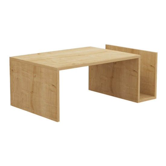 Τραπέζι σαλονιού Poko pakoworld σε oak απόχρωση 86.8x50x32,4εκ