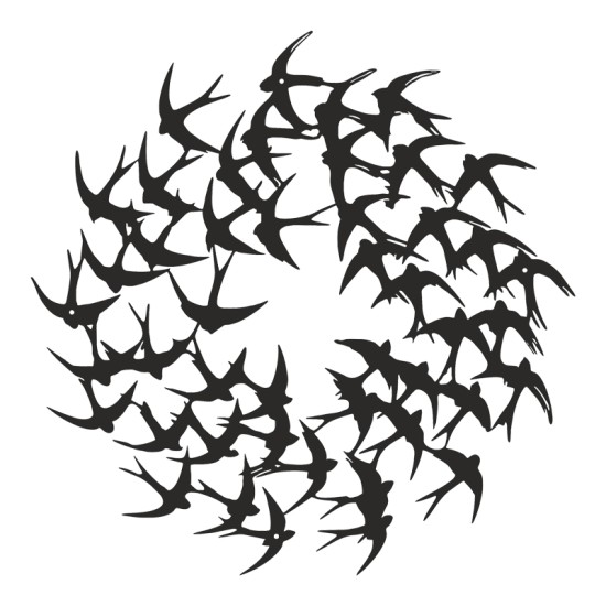 Διακοσμητικό τοίχου Swarm pakooworld μαύρο μεταλλικό Φ50x0,15εκ Διακοσμητικό τοίχου Swarm pakooworld μαύρο μεταλλικό Φ50x0,15εκ