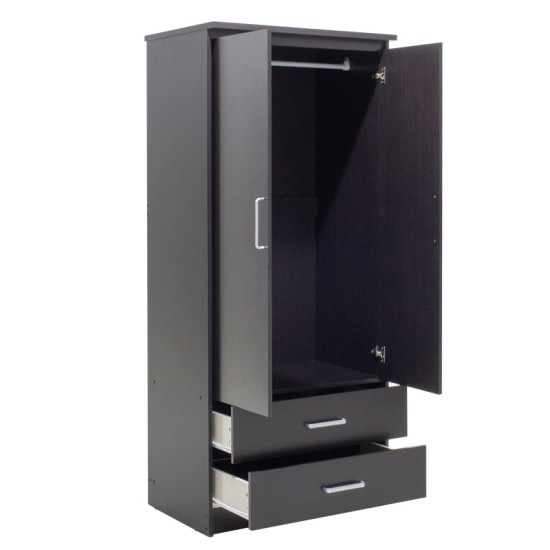 Ντουλάπα ρούχων δίφυλλη OLYMPUS pakoworld χρώμα wenge 81x57x183εκ Ντουλάπα ρούχων δίφυλλη OLYMPUS pakoworld χρώμα wenge 81x57x183εκ