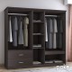 Ντουλάπα ρούχων πεντάφυλλη OLYMPUS pakoworld χρώμα wenge 198x57x183εκ Ντουλάπα ρούχων πεντάφυλλη OLYMPUS pakoworld χρώμα wenge 198x57x183εκ