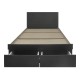 Κρεβάτι Olympus pakoworld με συρτάρι σε wenge απόχρωση 140x200εκ