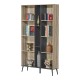 Βιβλιοθήκη Zezan pakoworld σε sonoma-ανθρακί απόχρωση 114x30x200.5εκ Βιβλιοθήκη Zezan pakoworld σε sonoma-ανθρακί απόχρωση 114x30x200.5εκ