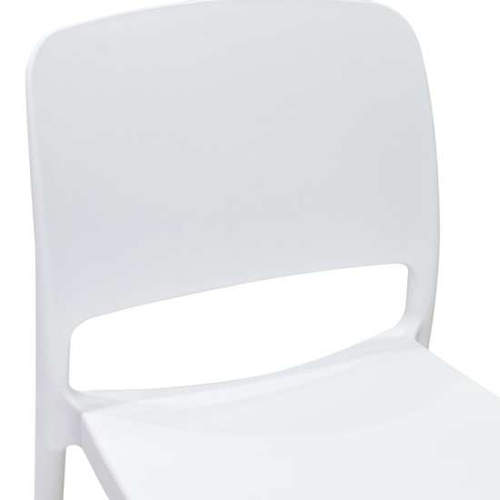Καρέκλα Fenxy pakoworld pp σε λευκή απόχρωση 38x42x77εκ