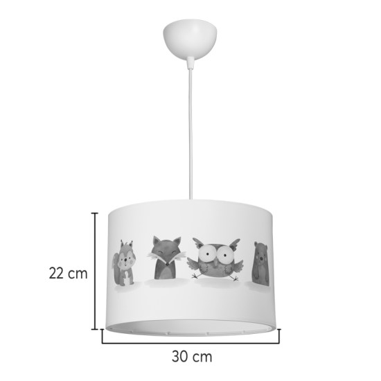 Παιδικό φωτιστικό οροφής Wooda pakoworld led E27 πολύχρωμο PVC Φ30x20εκ