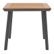 Τραπέζι Synergy pakoworld αλουμίνιο ανθρακί-plywood φυσικό 80x80x74εκ Τραπέζι Synergy pakoworld αλουμίνιο ανθρακί-plywood φυσικό 80x80x74εκ
