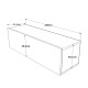 Έπιπλο τηλεόρασης επιτοίχιο Serit pakoworld λευκό-oak 100x31,5x29,5εκ Έπιπλο τηλεόρασης επιτοίχιο Serit pakoworld λευκό-oak 100x31,5x29,5εκ