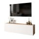 Έπιπλο τηλεόρασης επιτοίχιο Serit pakoworld λευκό-oak 100x31,5x29,5εκ Έπιπλο τηλεόρασης επιτοίχιο Serit pakoworld λευκό-oak 100x31,5x29,5εκ