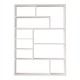 Βιβλιοθήκη Decora pakoworld σε λευκη απόχρωση 90x22x123.6εκ