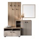 Έπιπλο εισόδου Ebro pakoworld σε oak-cappuccino απόχρωση 150.3x41.2x204.7εκ Έπιπλο εισόδου Ebro pakoworld σε oak-cappuccino απόχρωση 150.3x41.2x204.7εκ