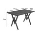 Τραπέζι Vertex pakoworld λευκό μαρμάρου με μαύρο μέταλλο 110x70x72εκ Τραπέζι Vertex pakoworld λευκό μαρμάρου με μαύρο μέταλλο 110x70x72εκ