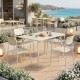 Τραπεζαρία Moraja Deraby pakoworld σετ 5τεμ κρεμ μέταλλο 140x80x72εκ Τραπεζαρία Moraja Deraby pakoworld σετ 5τεμ κρεμ μέταλλο 140x80x72εκ