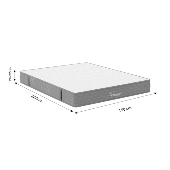 Κρεβάτι με στρώμα Mago-Nemesis pakoworld ύφασμα ανθρακί 150x200εκ Κρεβάτι με στρώμα Mago-Nemesis pakoworld ύφασμα ανθρακί 150x200εκ