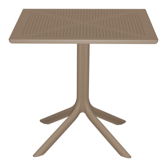 Τραπεζαρία Zoi Groovy pakoworld σετ 3τεμ cappuccino PP 80x80x74εκ Τραπεζαρία Zoi Groovy pakoworld σετ 3τεμ cappuccino PP 80x80x74εκ