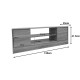Φοιτητικό πακέτο επίπλων σαλονιού Reunion pakoworld σετ 3τεμ