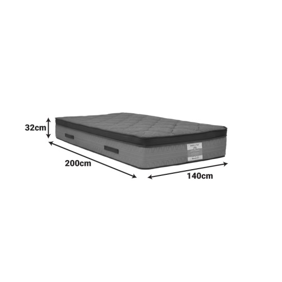 Στρώμα Deluxe pakoworld pocket spring διπλής όψης 32cm 140x200εκ Στρώμα Deluxe pakoworld pocket spring διπλής όψης 32cm 140x200εκ