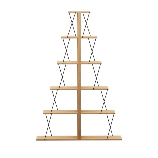 Βιβλιοθήκη mini Tars pakoworld sonoma-μαύρο 100x22x150εκ Βιβλιοθήκη mini Tars pakoworld sonoma-μαύρο 100x22x150εκ