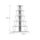 Βιβλιοθήκη mini Tars pakoworld sonoma-μαύρο 100x22x150εκ