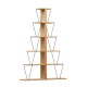 Βιβλιοθήκη mini Tars pakoworld sonoma-μαύρο 100x22x150εκ