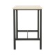 Σετ τραπέζι μπαρ Arzo pakoworld 5τεμ σε φυσική απόχρωση με μαύρο μέταλλο 100x60x86εκ
