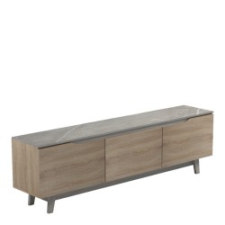 Έπιπλο τηλεόρασης Kasandra pakoworld μπεζ μαρμάρου-sonoma 180x35x48.5εκ Έπιπλο τηλεόρασης Kasandra pakoworld μπεζ μαρμάρου-sonoma 180x35x48.5εκ