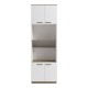 Ντουλάπα κουζίνας Rowan pakoworld σε λευκή-sonoma απόχρωση 60x42x182εκ