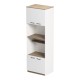Ντουλάπα κουζίνας Rowan pakoworld σε λευκή-sonoma απόχρωση 60x42x182εκ