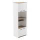 Ντουλάπα κουζίνας Rowan pakoworld σε λευκή-sonoma απόχρωση 60x42x182εκ