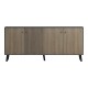 Μπουφές Tuscany pakoworld sonoma-ανθρακί 180x40x78.6εκ